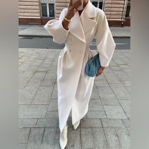 Miss Paris Puff Sleeve Dress Coat